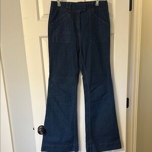 Perfect Women's Dark Blue flare Jeans with pockets